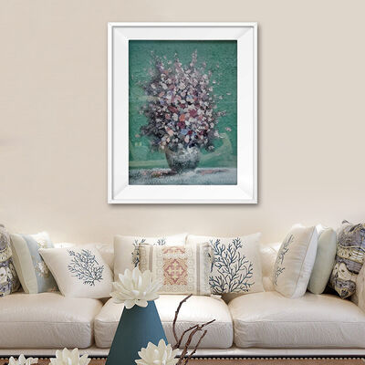 Modern Abstract Hand Painted Oil Painting with Relief Texture Customized Size Canvas Wall Art