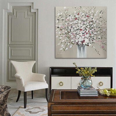 Modern Abstract 3D Relief Texture Hand Painted Oil Painting with Hand Applied Gold Leaf Customized Size Canvas Wall Art