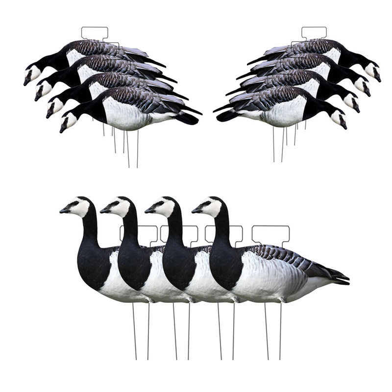 Waterproof Lifelike Silhouette Geese Decoy 1200g With Matte Black Coated Stake