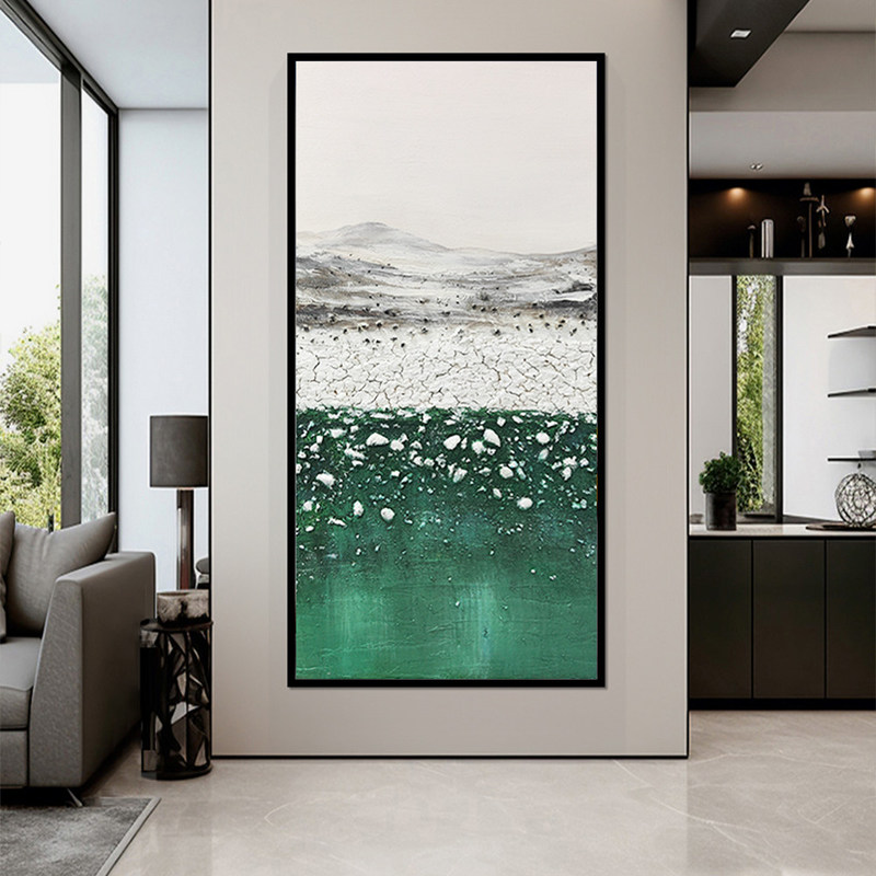 Medium Oil Painting Modern Home Decoration Thick Stone Landscape Abstract Hand Painted Wall Hanging Decor 3D Relief