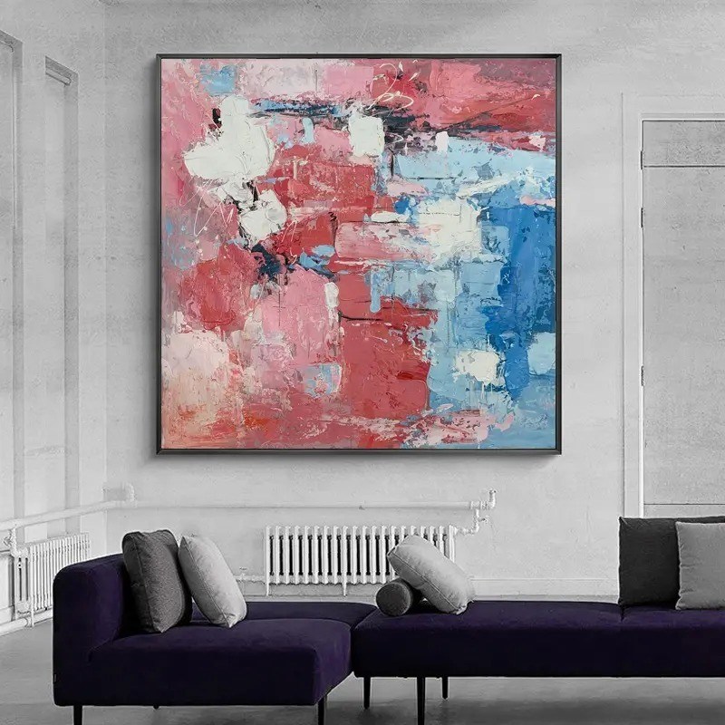 OEM Home Decor Wall Art Hand Painted Canvas Oil Painting Abstract Colorful Modern
