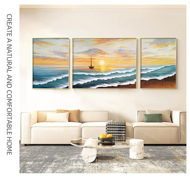 Customized Size Relief Textured Abstract Wall Art Hand Painted Oil Painting with 6 Color Print